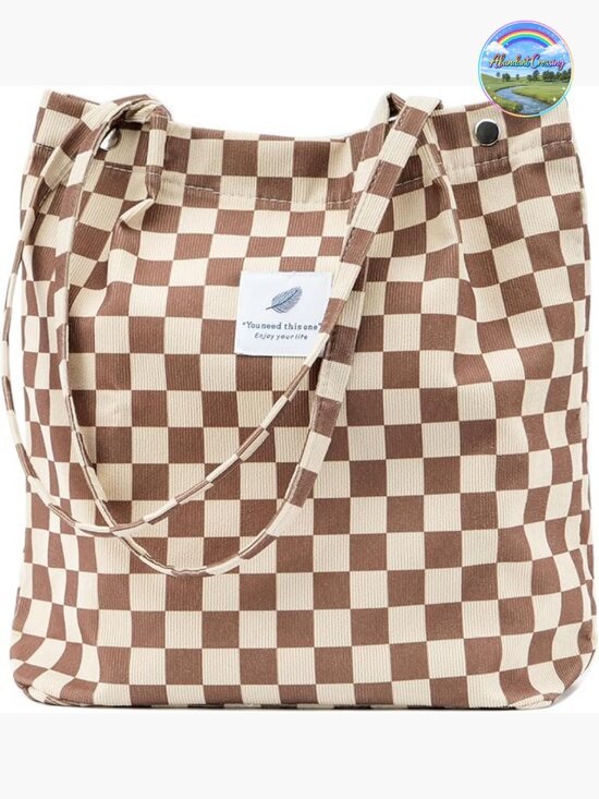 Handbags - Corduroy Tote Bag Canvas Shoulder Handbag Travel Shopping